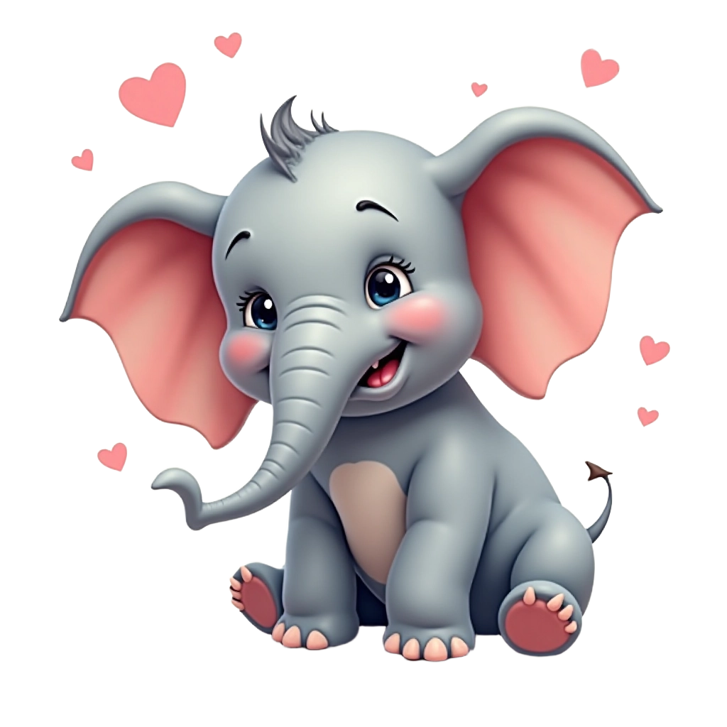 Cute Elephant Love